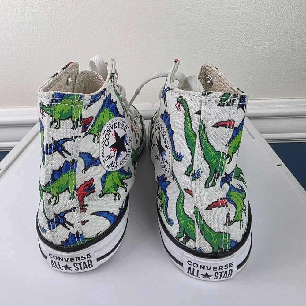 Converse All Star Chuck Taylor Youth Dinosaur Size 3 Sneakers